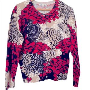 🥰 Eclectic Grandpa. Fabulous red pattern cardigan